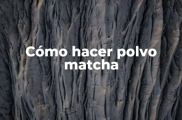 Polvo matcha