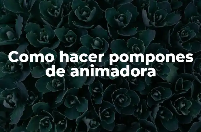 Como Hacer Pompones de Animadora 2 Como hacer pompones de animadora