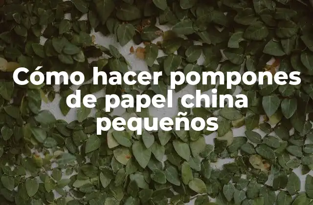 Cómo Hacer Pompones de Papel China Pequeños