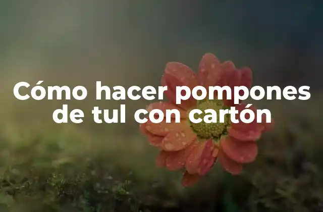 Cómo Hacer Pompones de Tul con Cartón