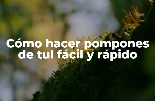 Cómo Hacer Pompones de Tul Fácil y Rápido