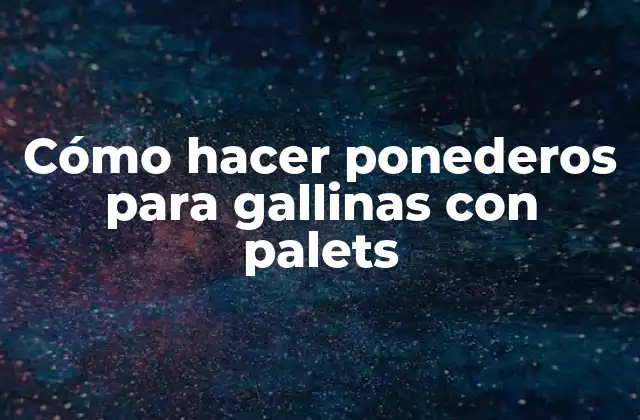 Cómo Hacer Ponederos para Gallinas con Palets