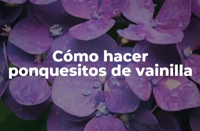 Cómo Hacer Ponquesitos de Vainilla