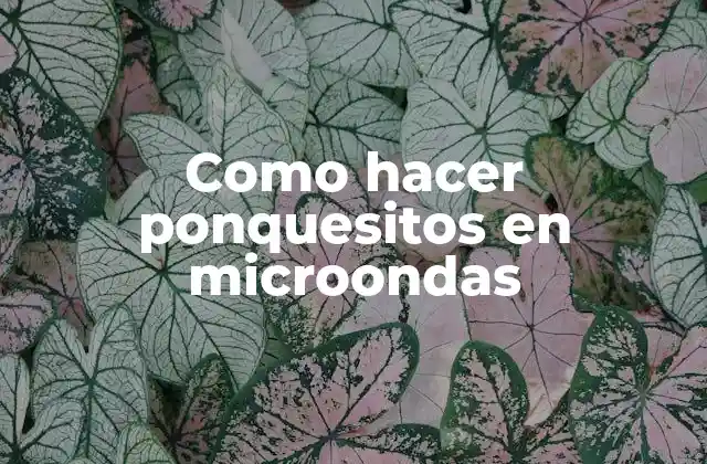 Como Hacer Ponquesitos en Microondas