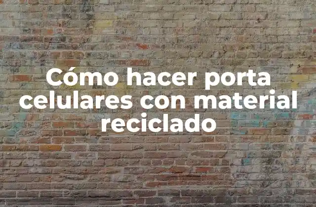 Cómo Hacer Porta Celulares con Material Reciclado 2 Cómo hacer porta celulares con material reciclado