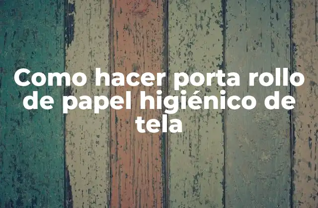 Como Hacer Porta Rollo de Papel Higiénico de Tela 2 ¿Qué es un porta rollo de papel higiénico de tela?