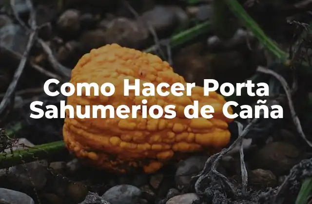 Como Hacer Porta Sahumerios de Caña