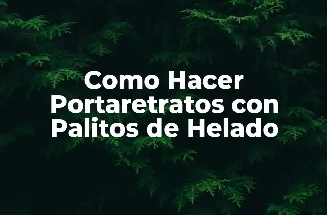 Como Hacer Portaretratos con Palitos de Helado