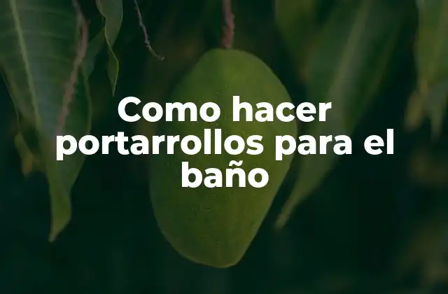 Como Hacer Portarrollos para el Baño