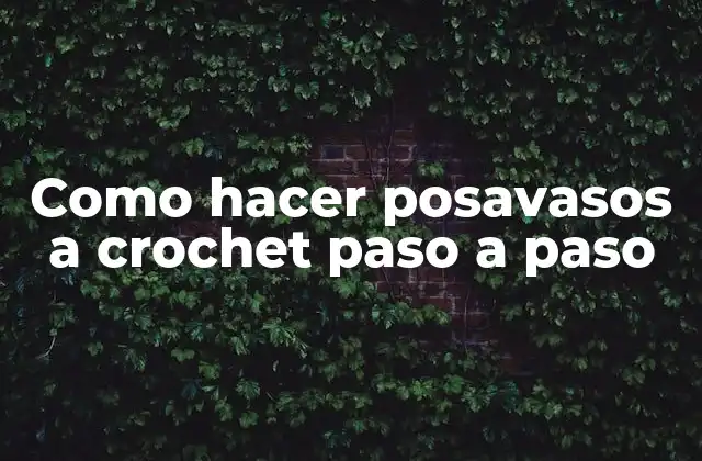 Como Hacer Posavasos a Crochet Paso a Paso