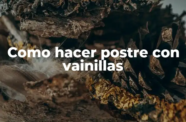 Como Hacer Postre con Vainillas