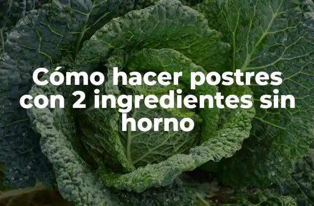 Cómo Hacer Postres con 2 Ingredientes sin Horno