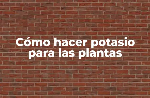 Cómo Hacer Potasio para las Plantas