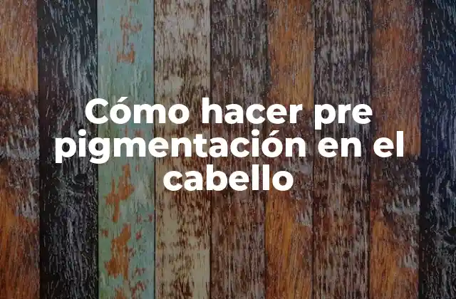 Cómo Hacer Pre Pigmentación en el Cabello