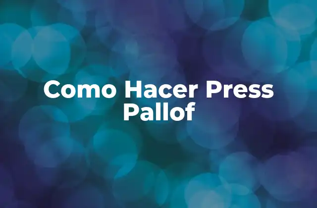 Como Hacer Press Pallof