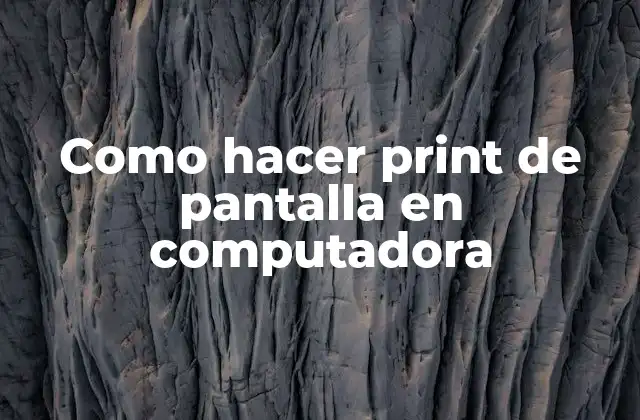 Como Hacer Print de Pantalla en Computadora 2 ¿Qué es una captura de pantalla y para qué sirve?