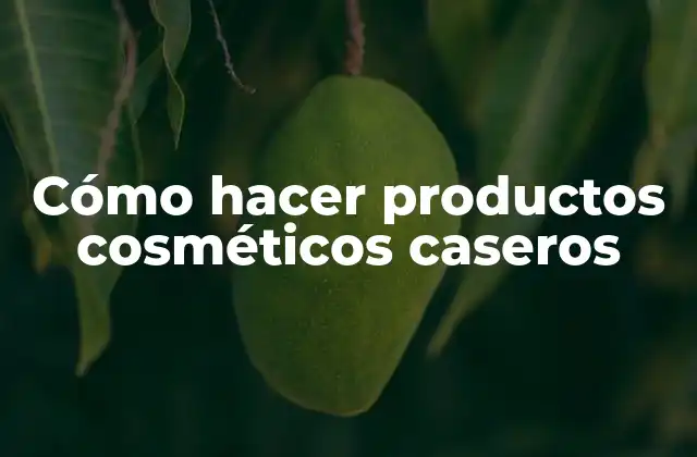 Cómo Hacer Productos Cosméticos Caseros