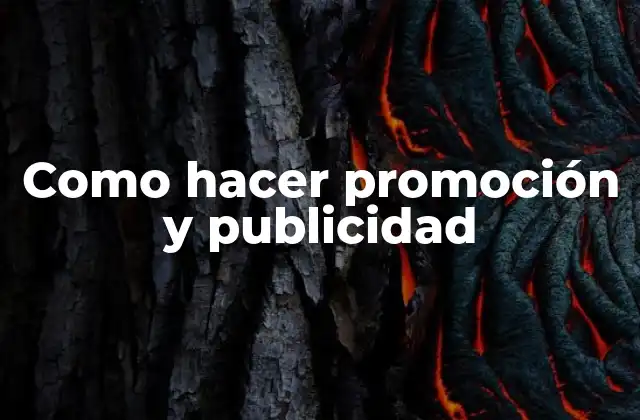 Como Hacer Promoción y Publicidad