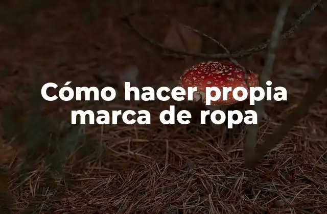 Cómo Hacer Propia Marca de Ropa
