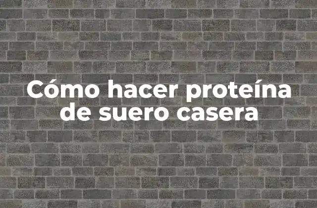 Cómo Hacer Proteína de Suero Casera 2 ¿Qué es la proteína de suero casera y para qué sirve?