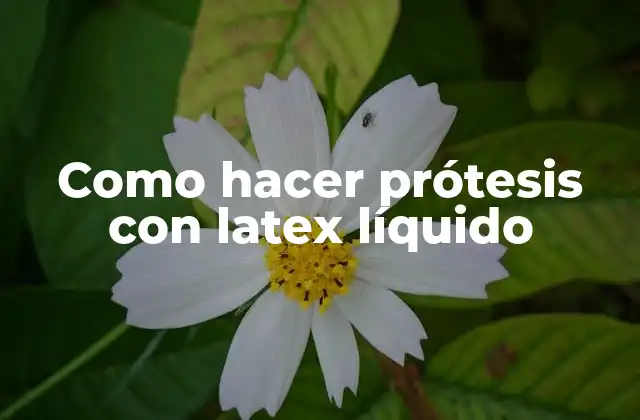 Qué es el latex líquido y cómo se utiliza en la creación de prótesis