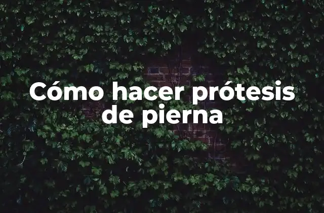 ¿Qué es una prótesis de pierna y cómo se utiliza?