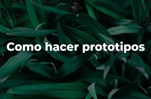 Como Hacer Prototipos