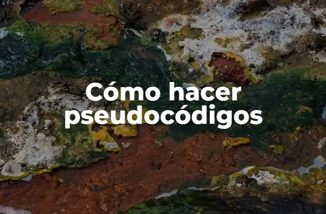 Cómo Hacer Pseudocódigos 2 Cómo hacer pseudocódigos