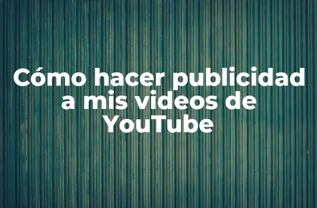 Cómo Hacer Publicidad a Mis Videos de Youtube