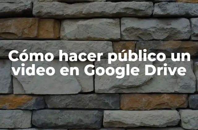 Cómo Hacer Público un Video en Google Drive