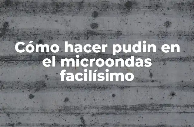 Cómo Hacer Pudin en el Microondas Facilísimo