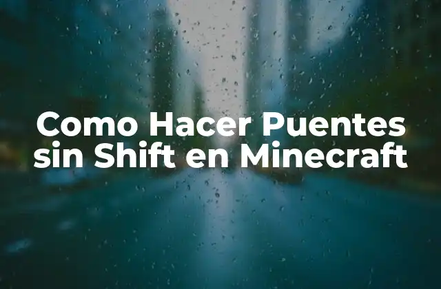 Como Hacer Puentes sin Shift en Minecraft