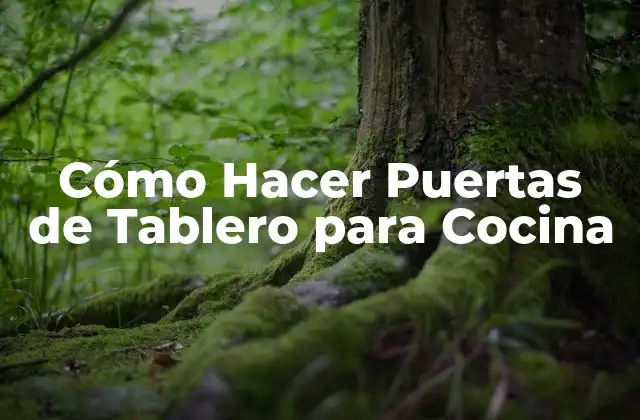 Cómo Hacer Puertas de Tablero para Cocina