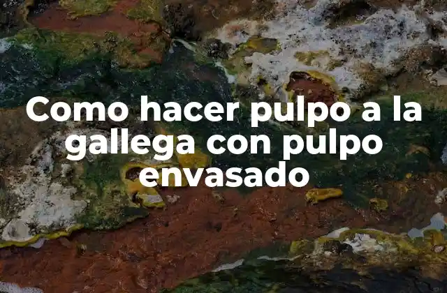 Como Hacer Pulpo a la Gallega con Pulpo Envasado