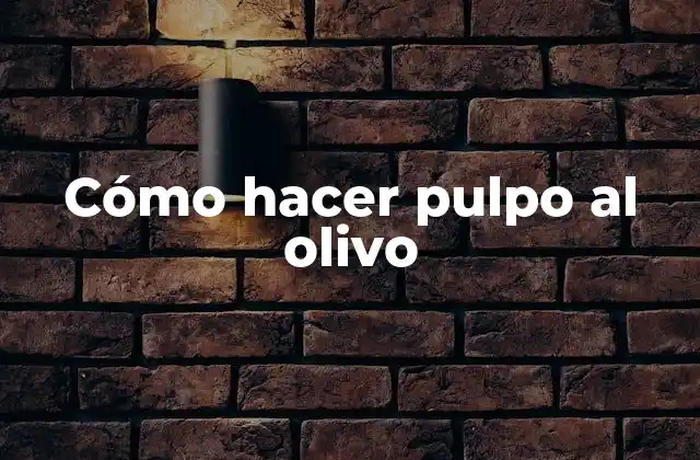 Cómo Hacer Pulpo Al Olivo 2 ¿Qué es el pulpo al olivo y para qué sirve?