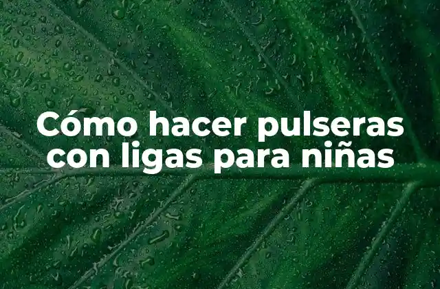 Cómo Hacer Pulseras con Ligas para Niñas