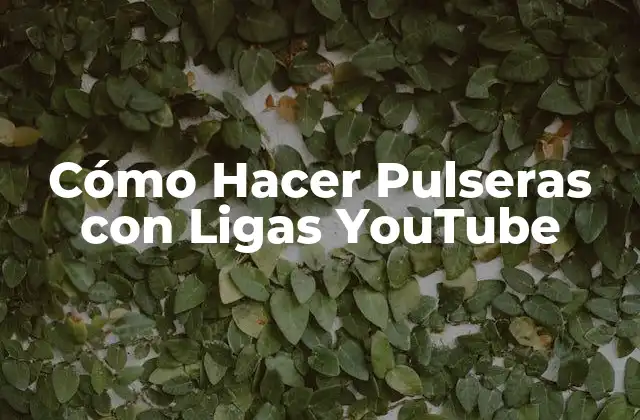 Cómo Hacer Pulseras con Ligas YouTube