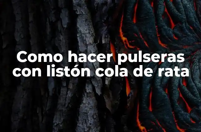 Como Hacer Pulseras con Listón Cola de Rata