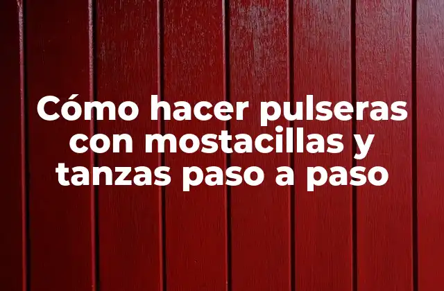 Cómo Hacer Pulseras con Mostacillas y Tanzas Paso a Paso