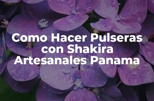 Como Hacer Pulseras con Shakira Artesanales Panama