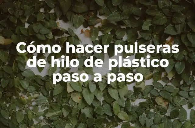Cómo Hacer Pulseras de Hilo de Plástico Paso a Paso