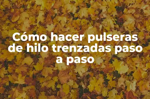 Cómo Hacer Pulseras de Hilo Trenzadas Paso a Paso