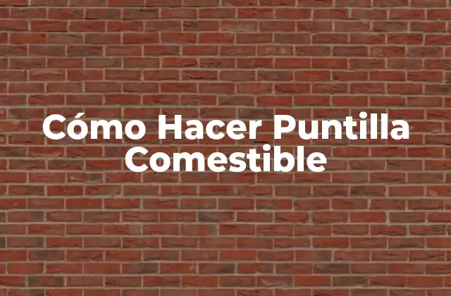 Cómo Hacer Puntilla Comestible 2 ¿Qué es una Puntilla Comestible?