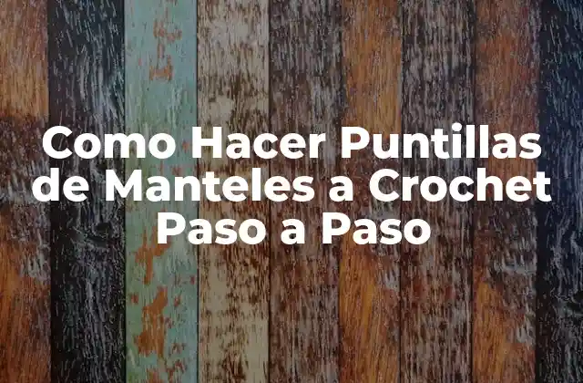 Como Hacer Puntillas de Manteles a Crochet Paso a Paso
