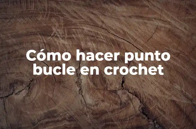 Cómo Hacer Punto Bucle en Crochet