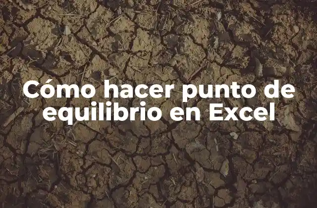 ¿Qué es el punto de equilibrio en Excel?