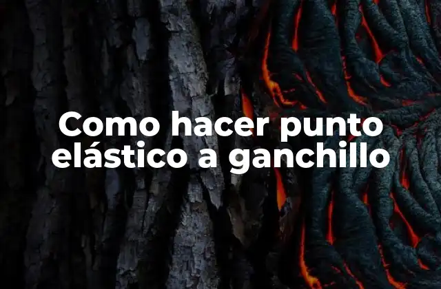Como Hacer Punto Elástico a Ganchillo