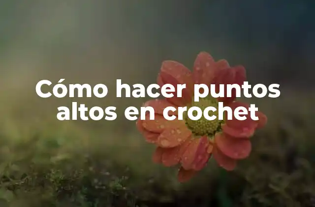 Cómo Hacer Puntos Altos en Crochet