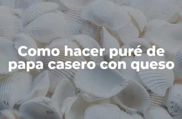 Como Hacer Puré de Papa Casero con Queso