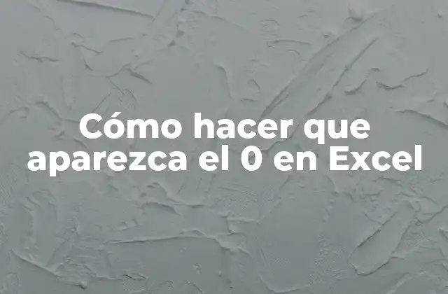 Cómo Hacer que Aparezca el 0 en Excel 2 Cómo hacer que aparezca el 0 en Excel